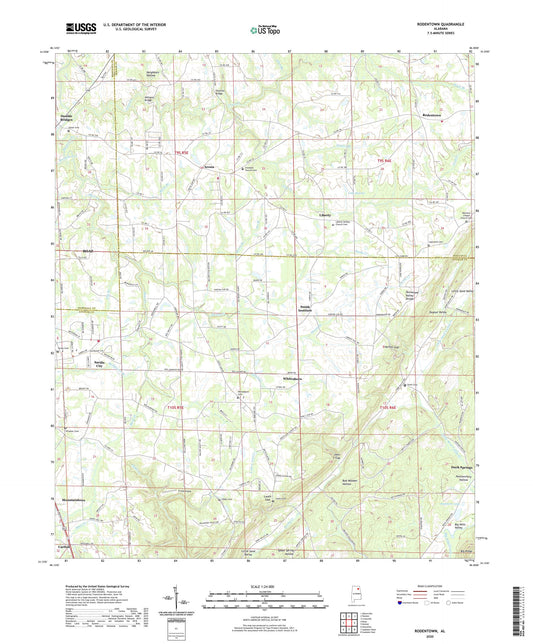 Rodentown Alabama US Topo Map Image