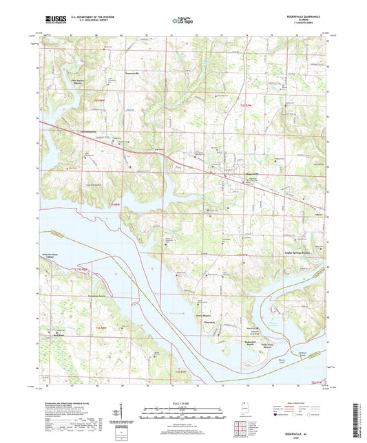Rogersville Alabama US Topo Map Image