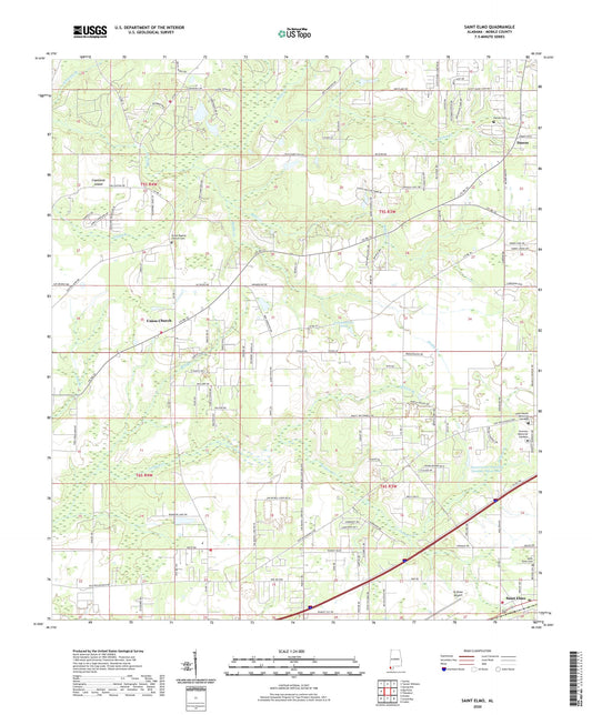 Saint Elmo Alabama US Topo Map Image