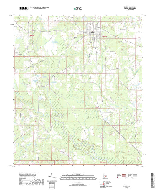 Samson Alabama US Topo Map Image