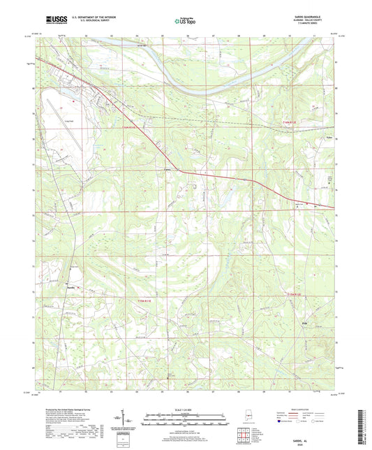 Sardis Alabama US Topo Map Image