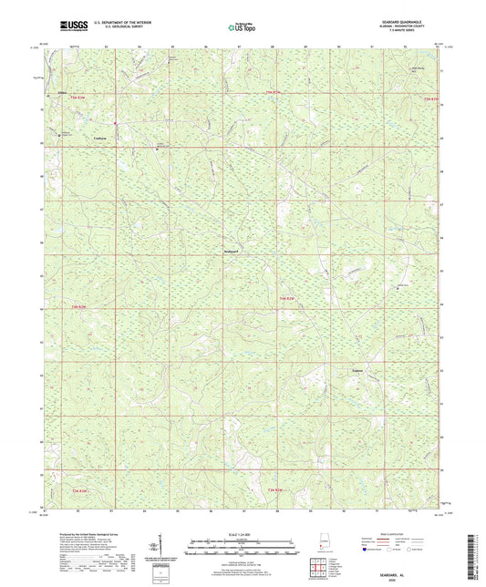 Seaboard Alabama US Topo Map Image
