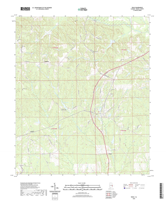 Seale Alabama US Topo Map Image