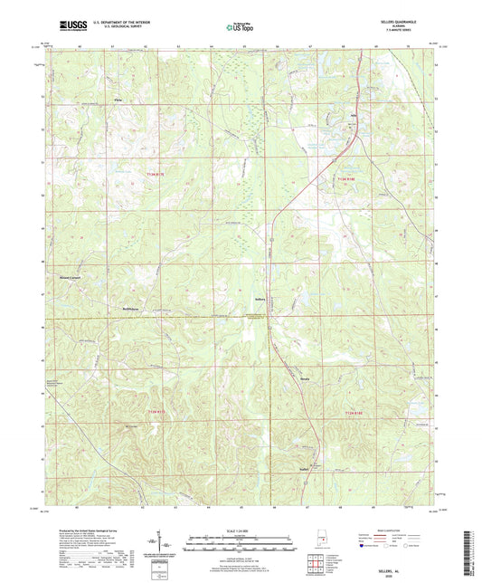 Sellers Alabama US Topo Map Image