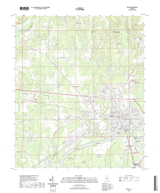 Selma Alabama US Topo Map Image