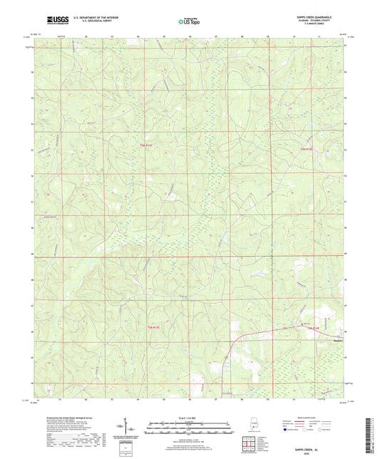 Shipps Creek Alabama US Topo Map Image