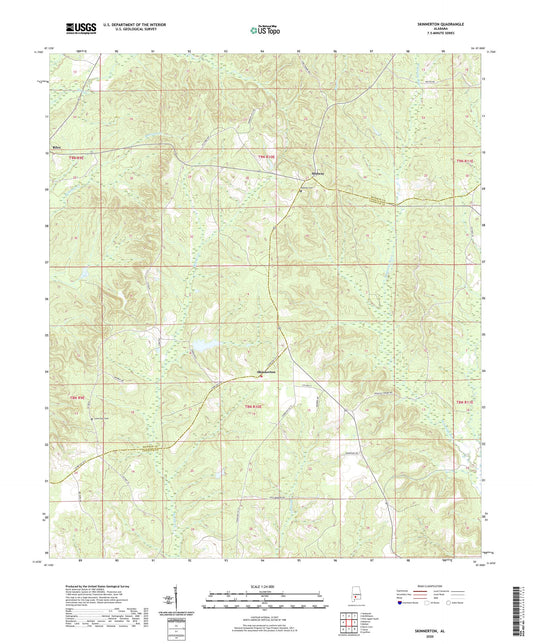 Skinnerton Alabama US Topo Map Image
