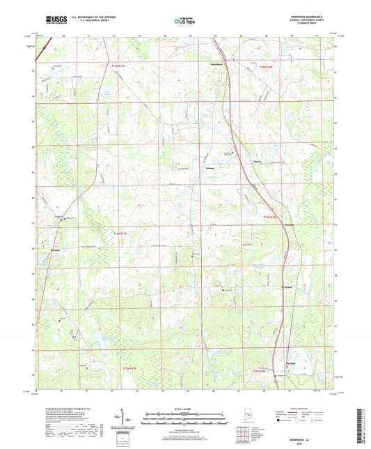 Snowdoun Alabama US Topo Map Image