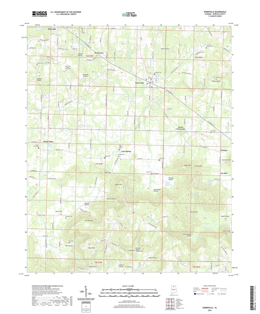 Somerville Alabama US Topo Map Image