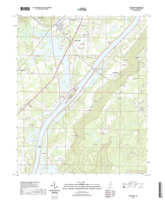 Stevenson Alabama US Topo Map Image