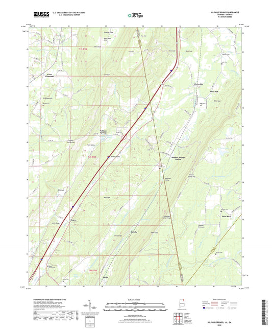 Sulphur Springs Alabama US Topo Map Image