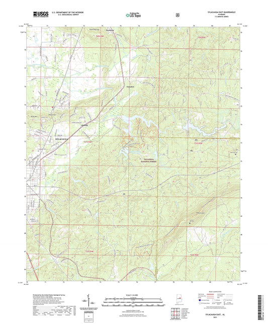 Sylacauga East Alabama US Topo Map Image