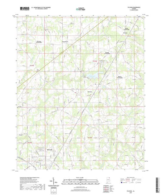 Sylvania Alabama US Topo Map Image