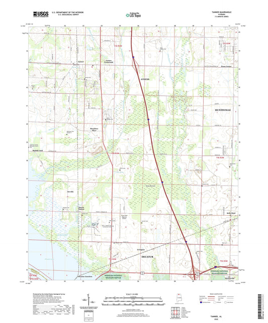 Tanner Alabama US Topo Map Image