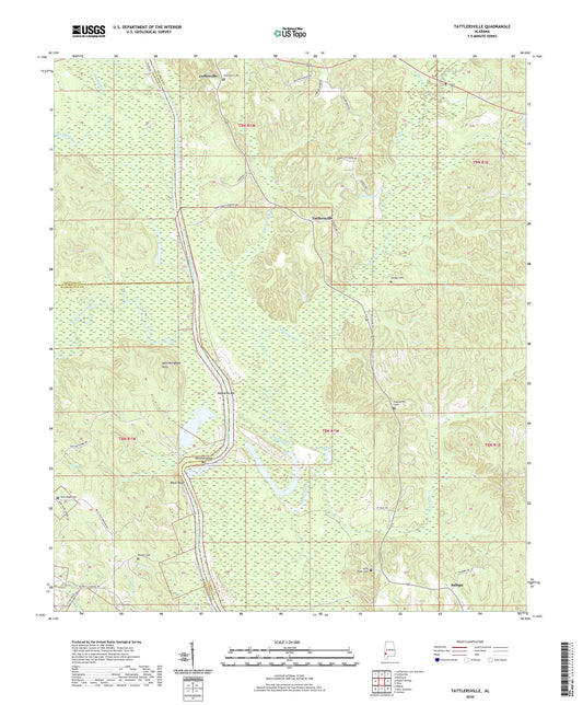 Tattlersville Alabama US Topo Map Image