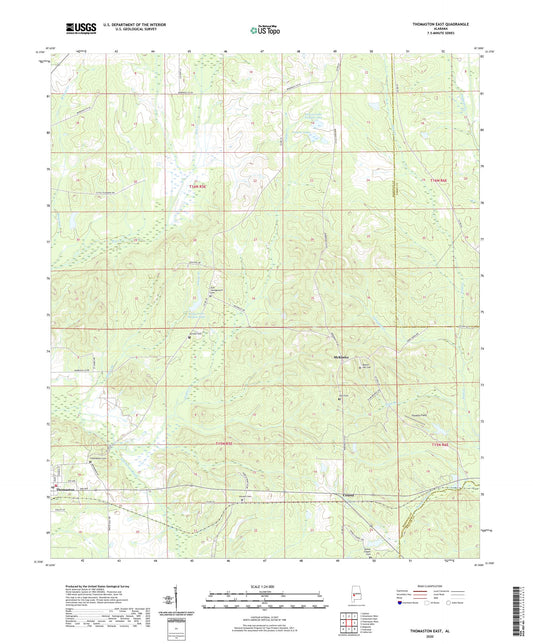 Thomaston East Alabama US Topo Map Image