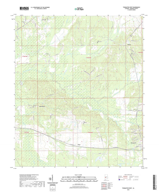 Thomaston West Alabama US Topo Map Image