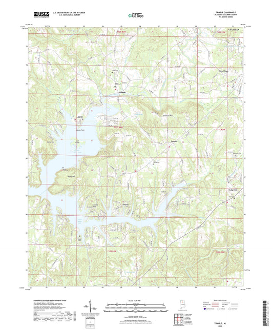 Trimble Alabama US Topo Map Image