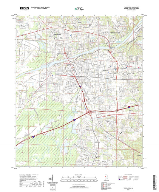 Tuscaloosa Alabama US Topo Map Image