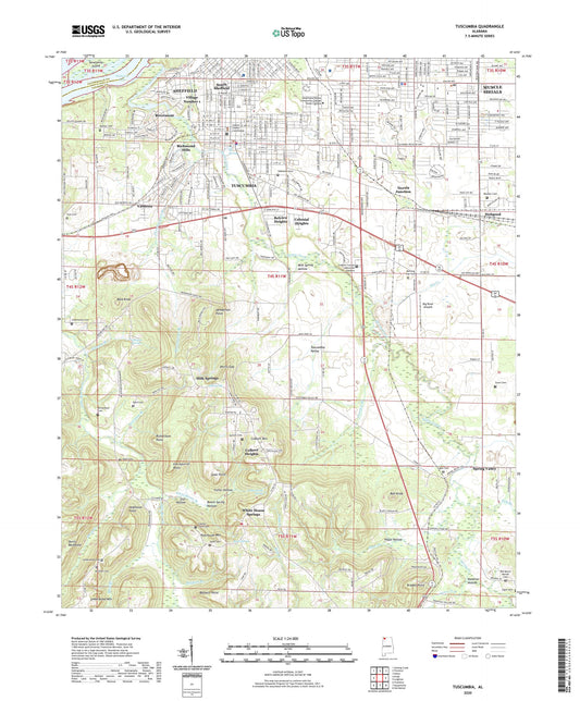 Tuscumbia Alabama US Topo Map Image