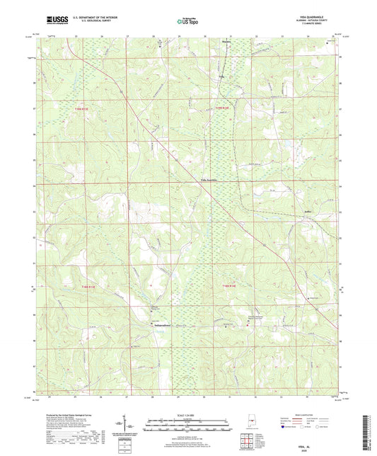 Vida Alabama US Topo Map Image