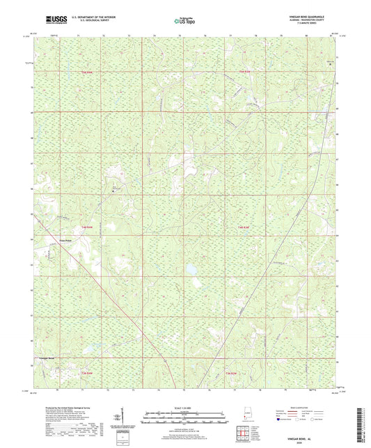 Vinegar Bend Alabama US Topo Map Image