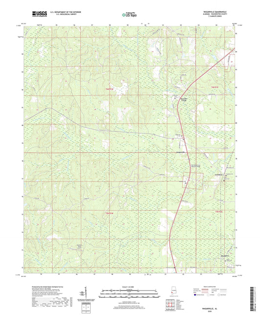 Wagarville Alabama US Topo Map Image