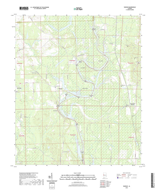 Warsaw Alabama US Topo Map Image