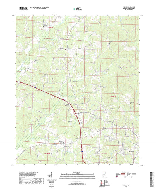 Weston Alabama US Topo Map Image