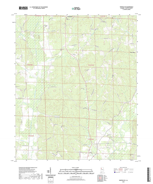 Winfield SE Alabama US Topo Map Image