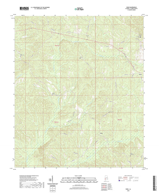 Winn Alabama US Topo Map Image