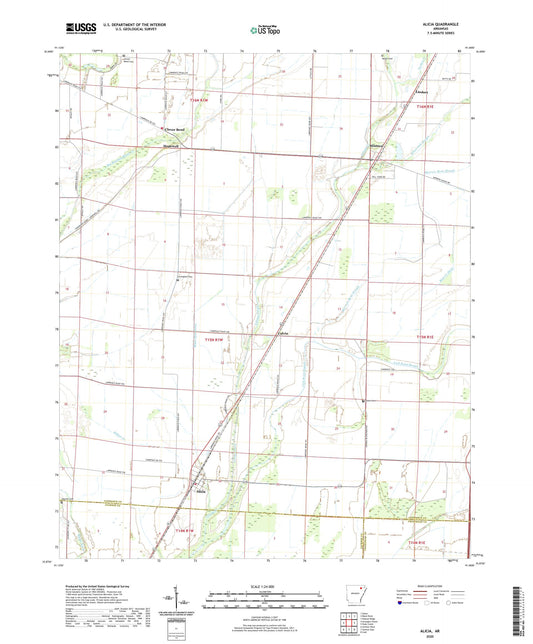 Alicia Arkansas US Topo Map Image