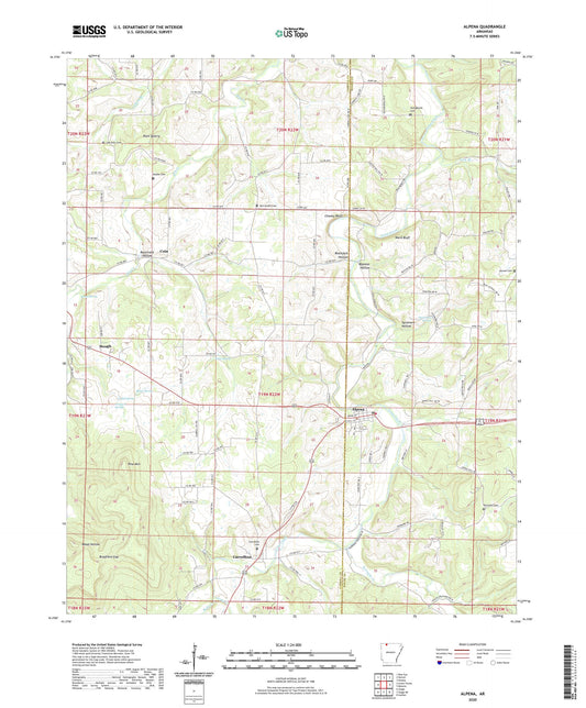 Alpena Arkansas US Topo Map Image