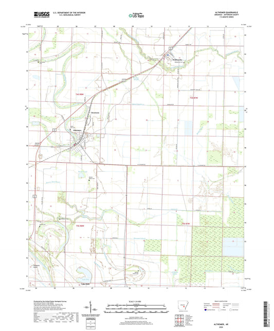 Altheimer Arkansas US Topo Map Image