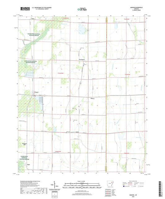 Amagon Arkansas US Topo Map Image