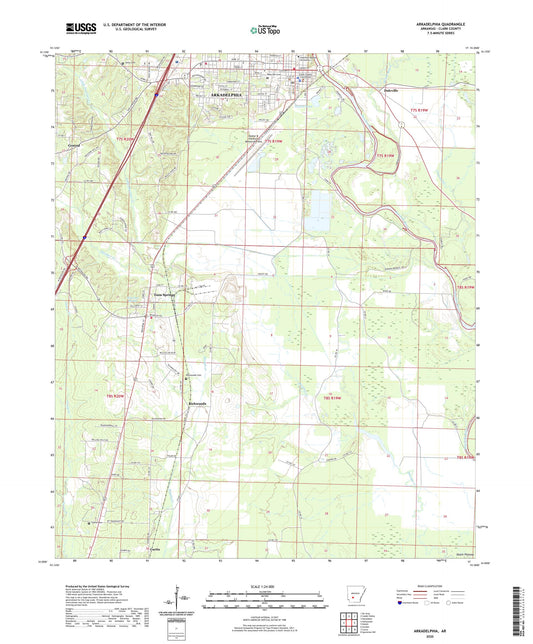 Arkadelphia Arkansas US Topo Map Image
