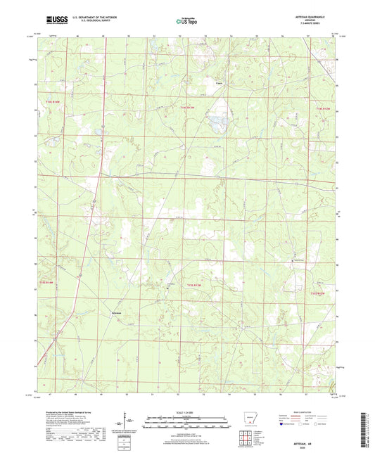 Artesian Arkansas US Topo Map Image