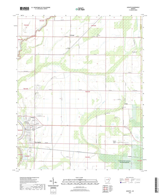 Augusta Arkansas US Topo Map Image
