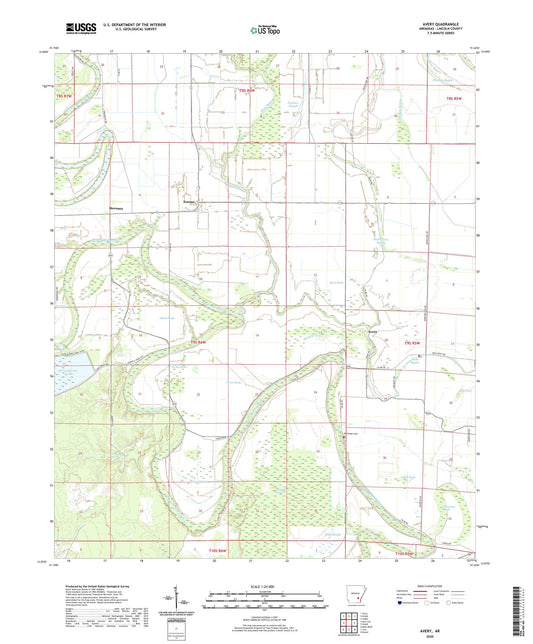 Avery Arkansas US Topo Map Image