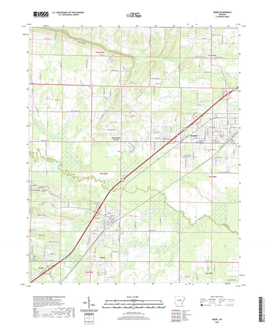 Beebe Arkansas US Topo Map Image