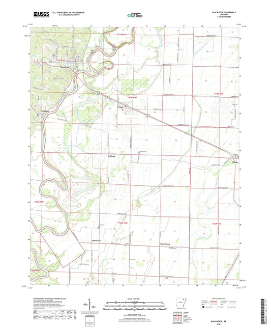 Black Rock Arkansas US Topo Map Image