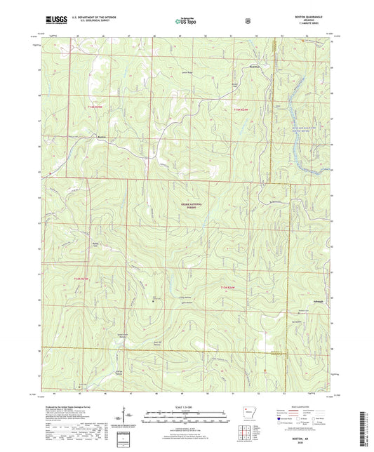 Boston Arkansas US Topo Map Image
