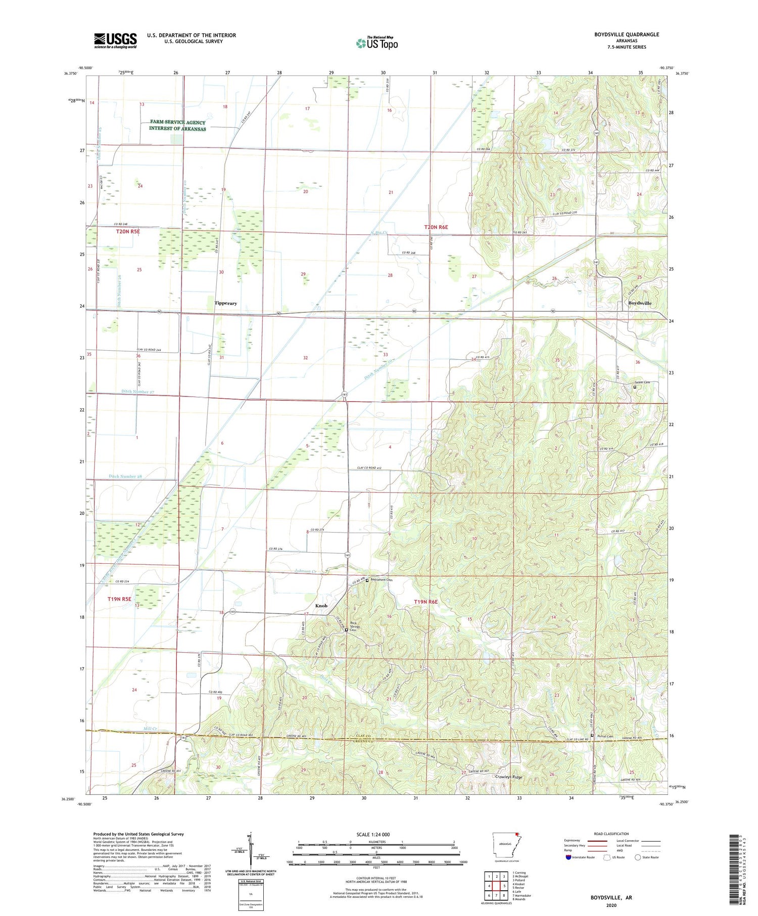 Boydsville Arkansas US Topo Map Image