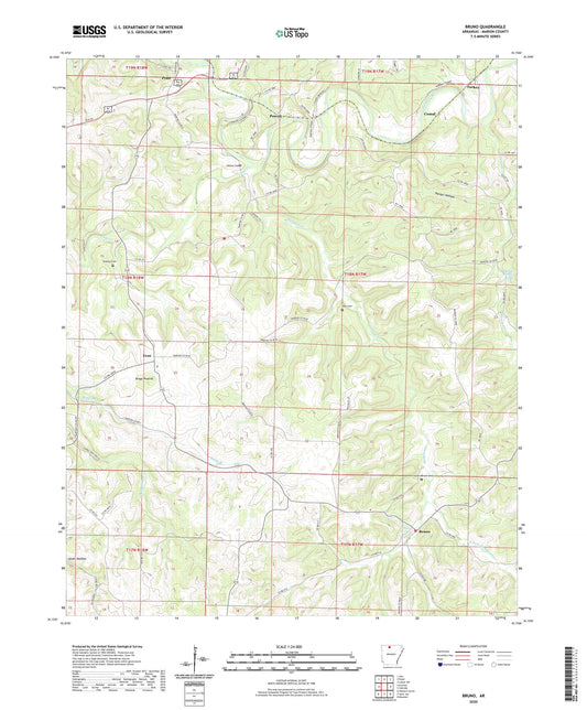 Bruno Arkansas US Topo Map Image