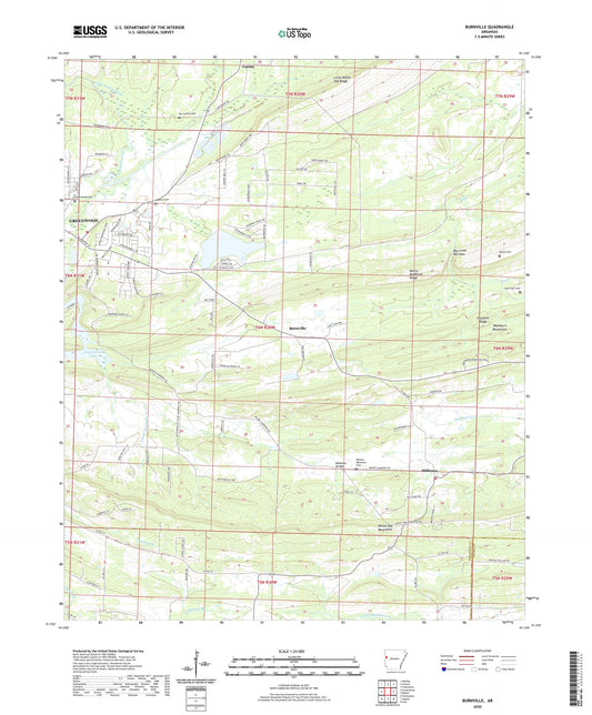 Burnville Arkansas US Topo Map Image