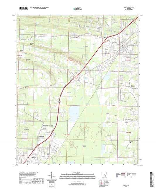 Cabot Arkansas US Topo Map Image