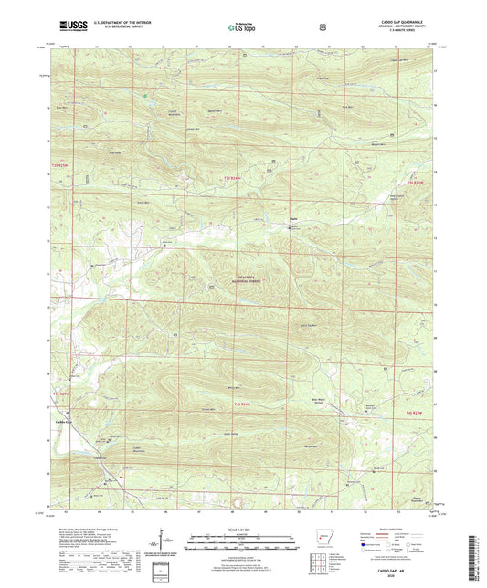 Caddo Gap Arkansas US Topo Map Image