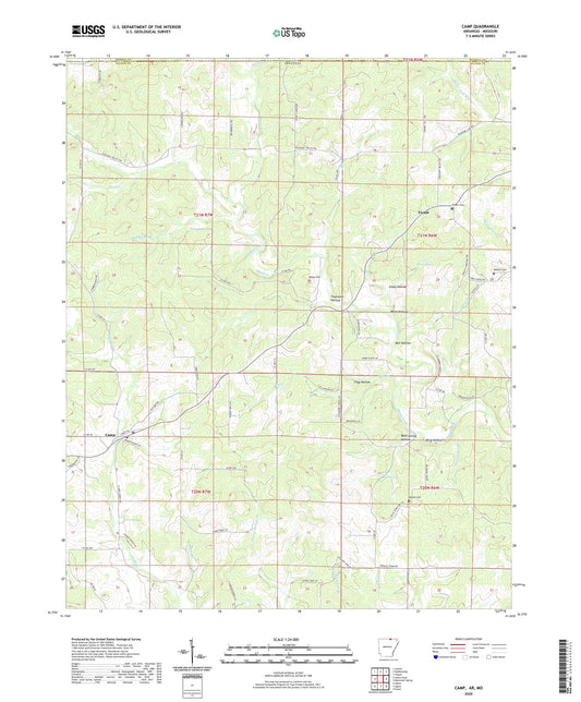 Camp Arkansas US Topo Map Image