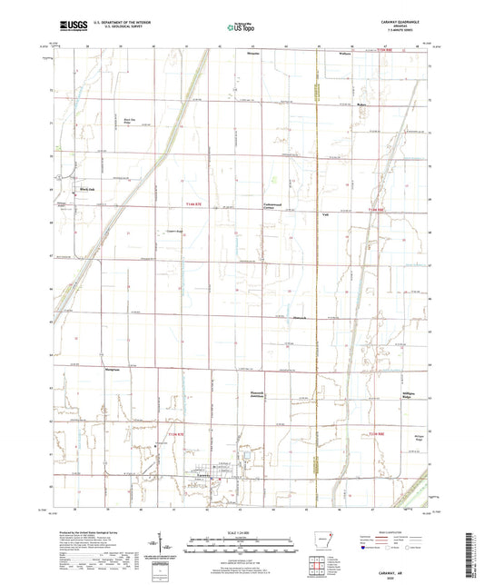 Caraway Arkansas US Topo Map Image