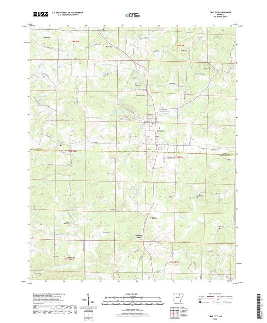Cave City Arkansas US Topo Map Image